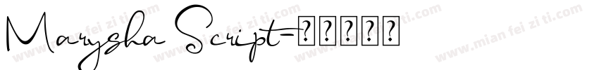 Marysha Script字体转换